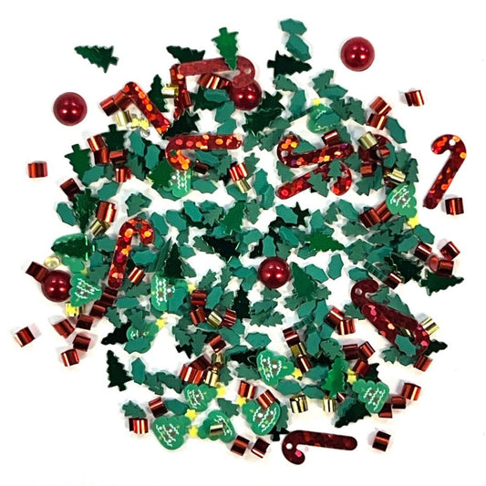 Buttons Galore - Mix Upz Embellishments - Holly Jolly