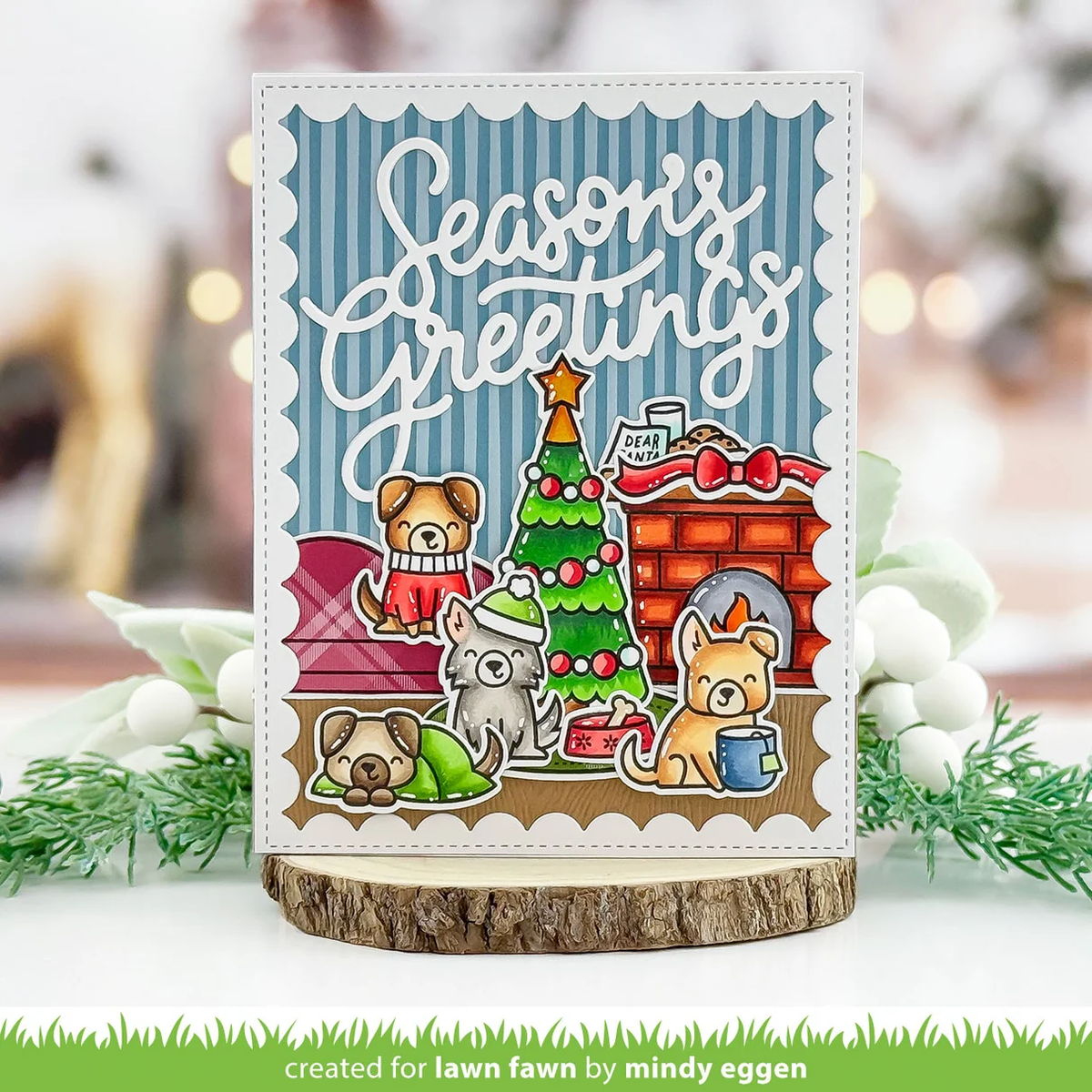 Lawn Fawn - Cozy Dogs Stamp, Die & Stencil Bundle