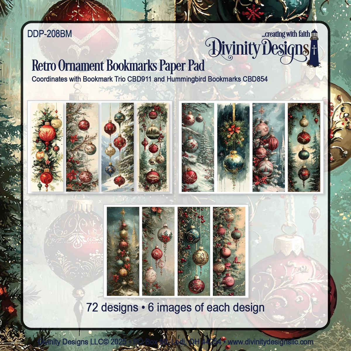 Divinity Designs - Bookmarks - Retro Ornaments