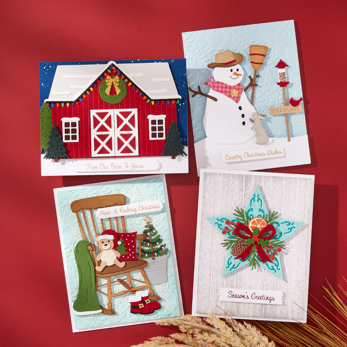 Spellbinders - Country Christmas Barn Die Set
