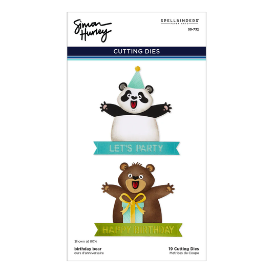 Spellbinders - Birthday Bear Die Set by Simon Hurley