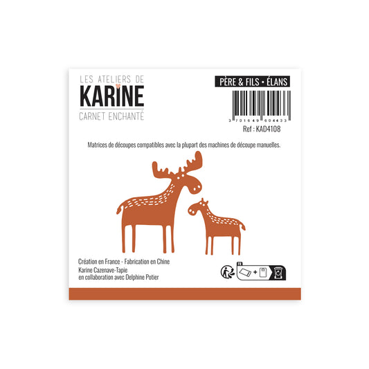 Les Ateliers de Karine - Carnet Enchante - Père & Fils Elans Die Set