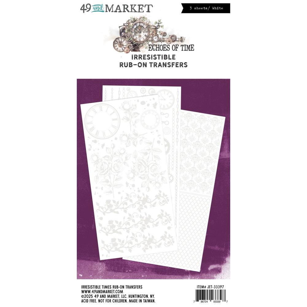 49 and Market - Echoes of Time - Irresistible Times Rub-On Transfer Set