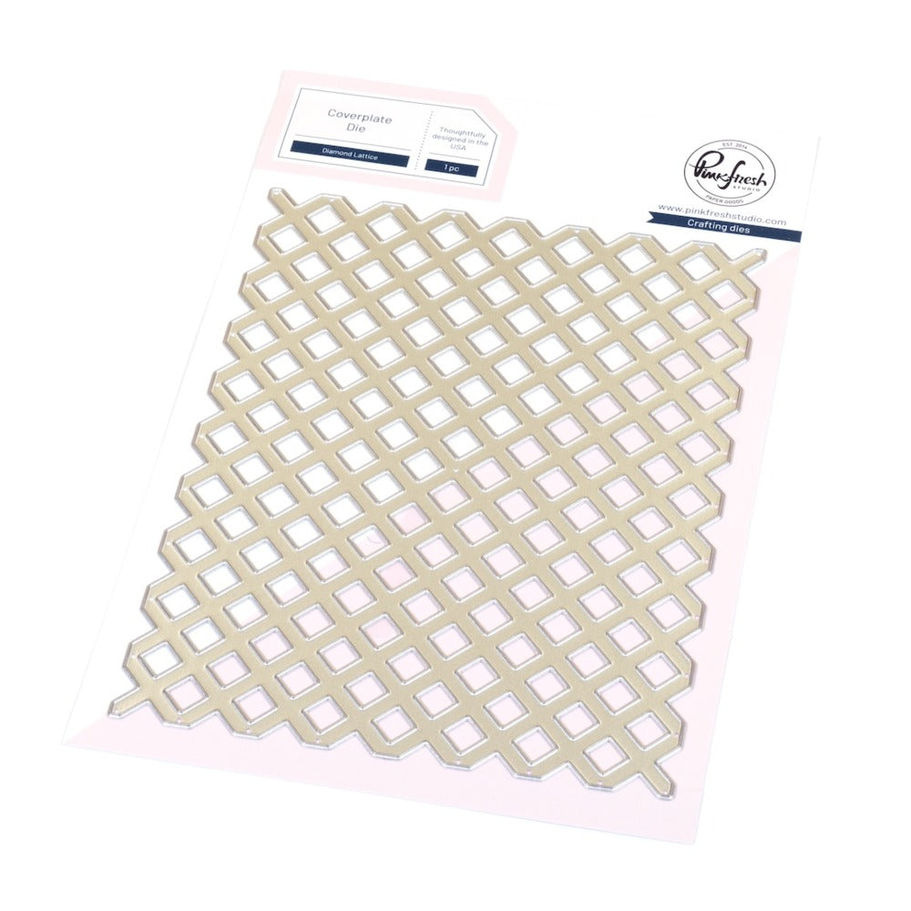 Pinkfresh - Diamond Lattice Coverplate Die