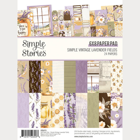 Simple Stories - Simple Vintage Lavender Fields - 6x8 Paper Pad
