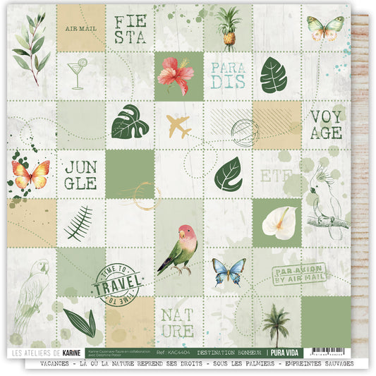 Les Ateliers de Karine - Pura Vida - Cardstock: Destination Bonheur