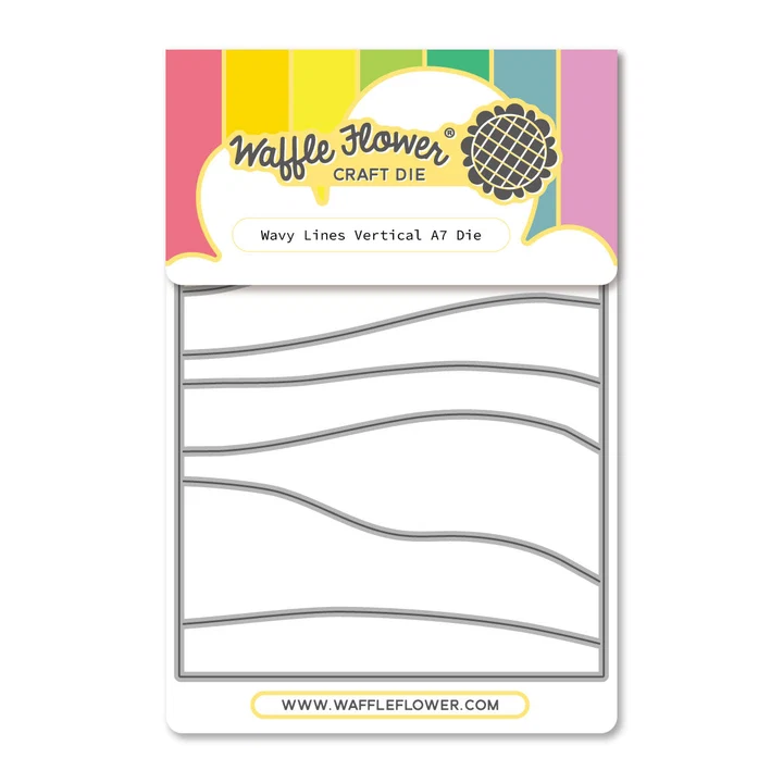 Waffle Flower - Wavy Lines A7 Die - Vertical