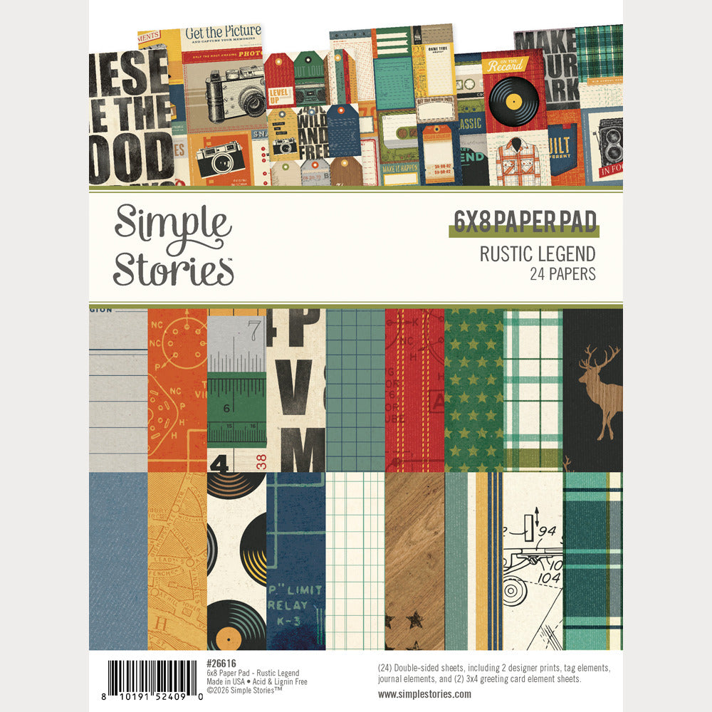 Simple Stories - Rustic Legend - 6x8 Paper Pad