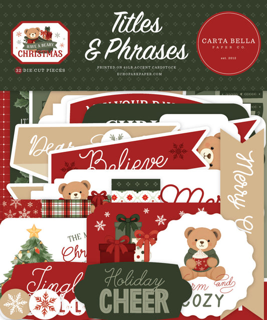 Carta Bella - Have a Beary Christmas - Titles & Phrases