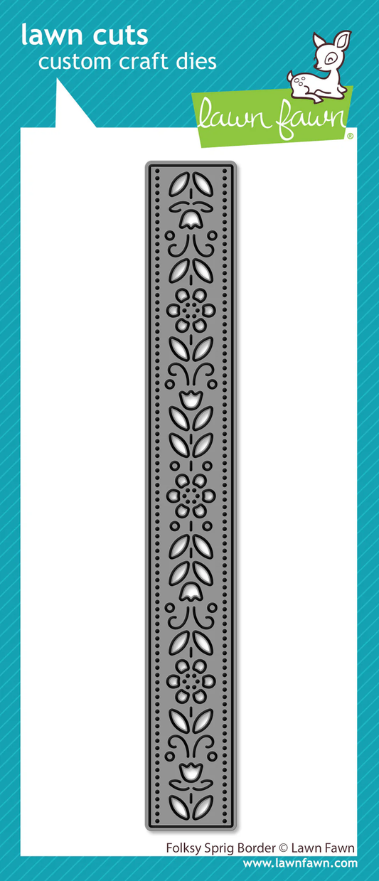 Lawn Fawn - Folksy Sprig Border Die