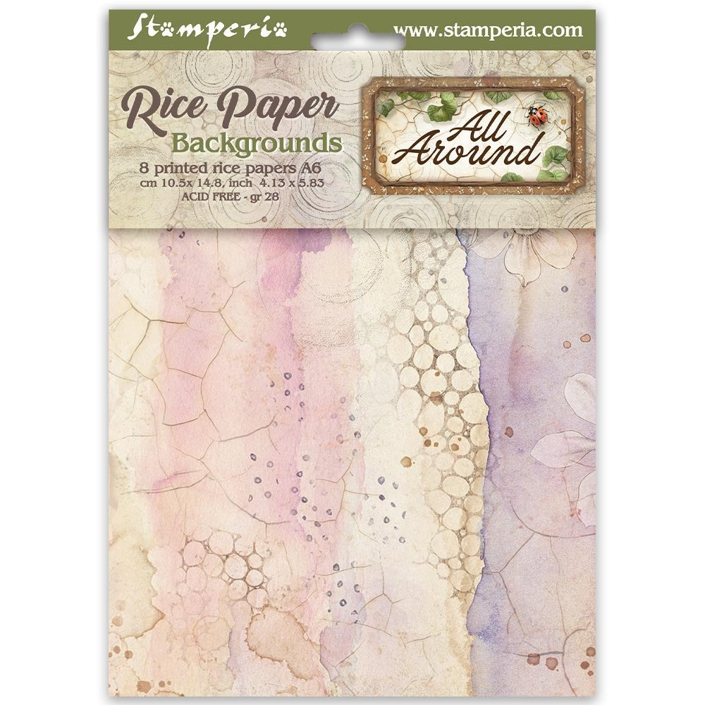 Stamperia - All Around - A6 Rice Paper Backgrounds