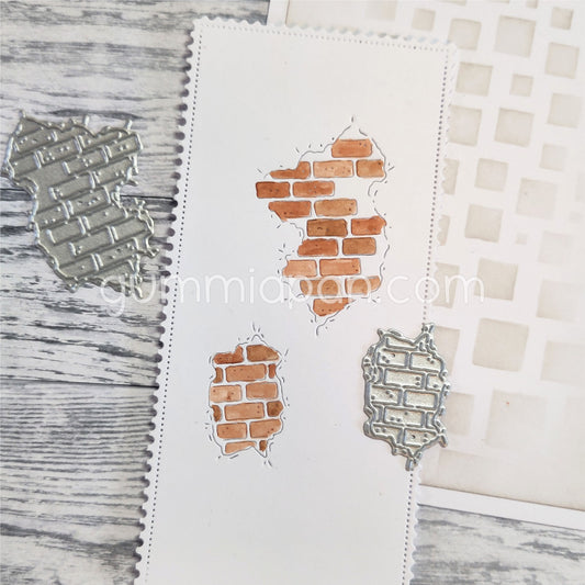 Gummiapan - Brick Wall Die Set