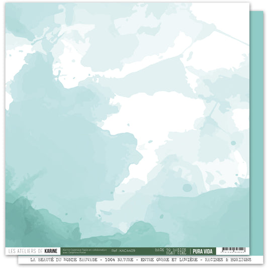 Les Ateliers de Karine - Pura Vida - Solid Cardstock: Bleu Ciel