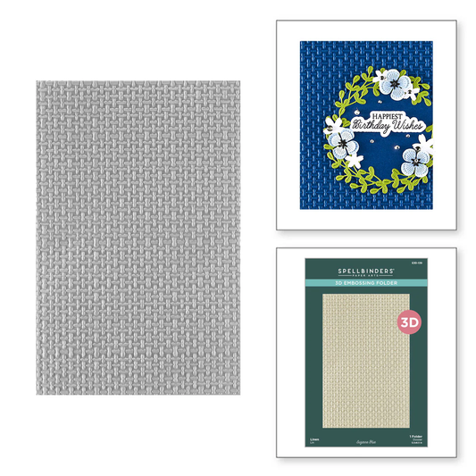 Spellbinders - 3D Embossing Folder - Linen