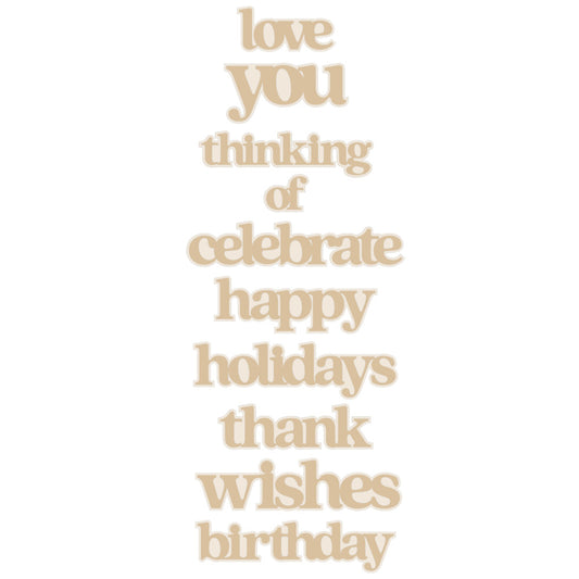 Prism Studio - All Occasion Sentiments Die Set