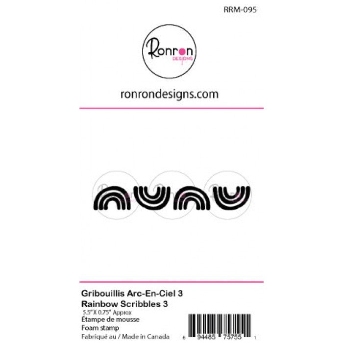 RonRon Designs - Foam Stamp - Rainbow Scribbles 3