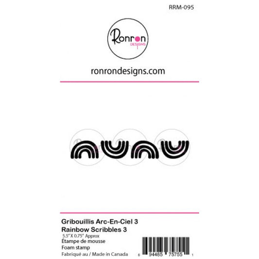 RonRon Designs - Foam Stamp - Rainbow Scribbles 3