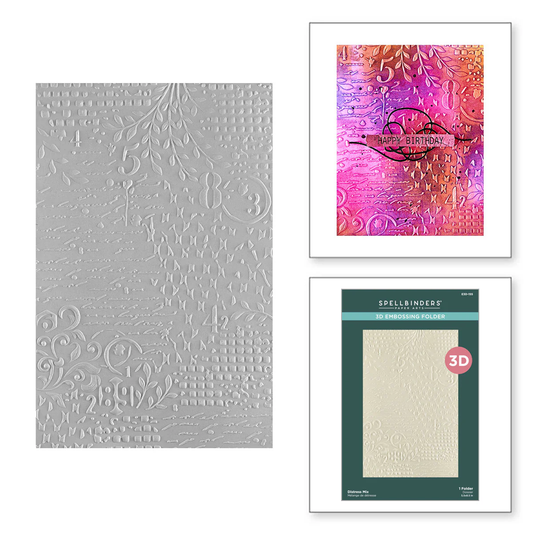 Spellbinders - 3D Embossing Folder - Distress Mix