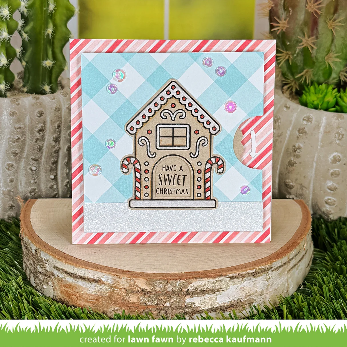 Lawn Fawn - Gingerbread House Stamp, Die & Stencil Bundle
