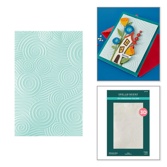 Spellbinders - 3D Embossing Folder - Whimsical Skies