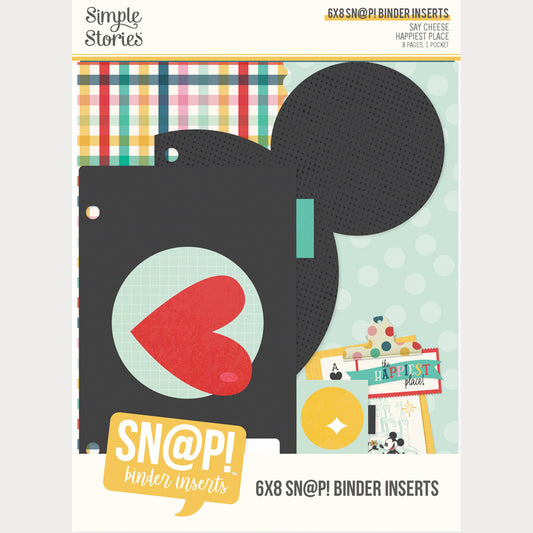Simple Stories - Say Cheese Happiest Place - 6x8 Snap Binder Inserts