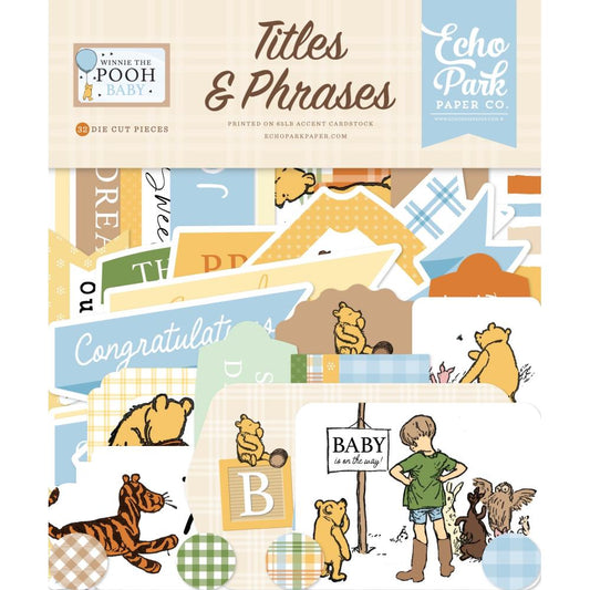 Echo Park - Winnie the Pooh Baby - Title & Phrases Ephemera