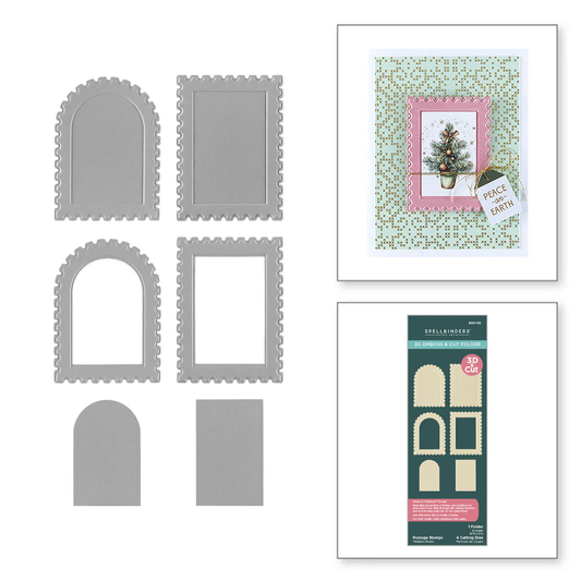 Spellbinders - Postage Stamps 3D Emboss & Cut Folder