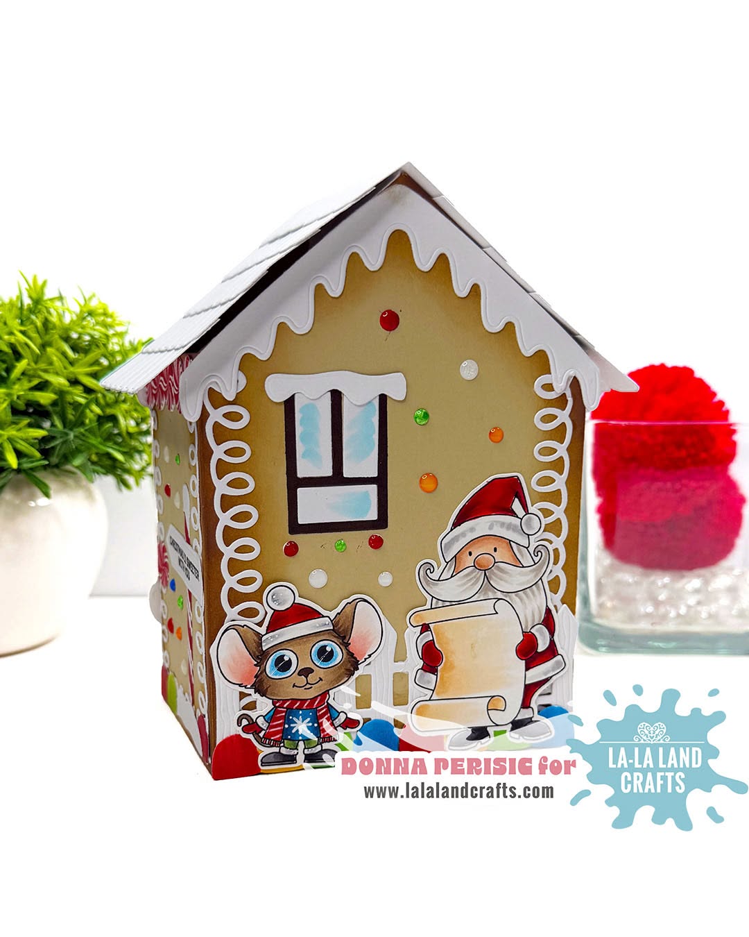 La-La Land Crafts - Gingerbread House Add-On Die Set