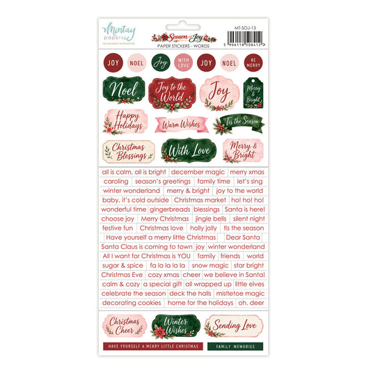 Mintay - Season of Joy - Paper Stickers: Words