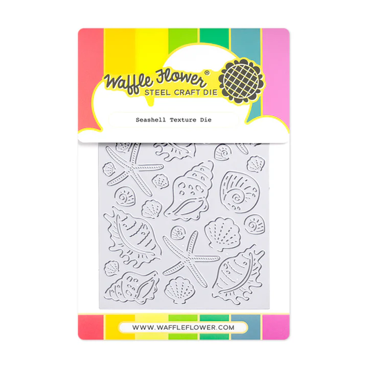 Waffle Flower - Seashell Texture Die & Stencil Bundle