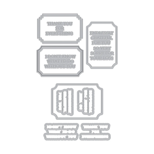 Hero Arts - Lovely Labels Letterpress + Foil Cut