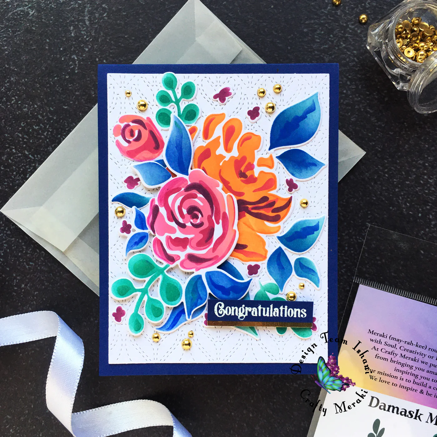 Crafty Meraki - Damask Layering Stencil & Die Bundle
