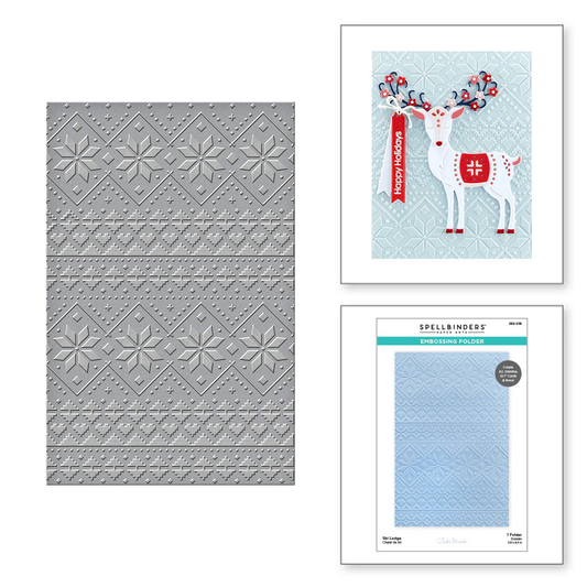 Spellbinders - Embossing Folder - Ski Lodge