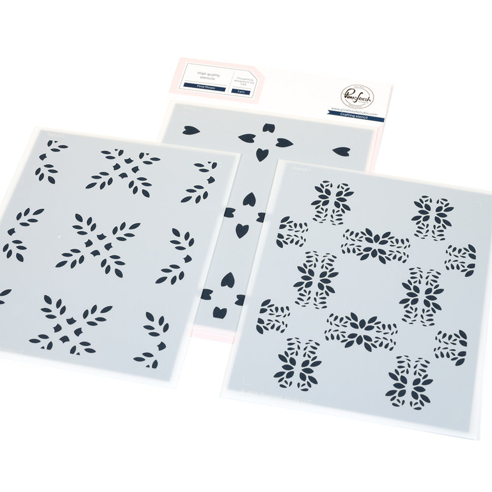 Pinkfresh - Petal Mosaic Coverplate & Stencil Bundle