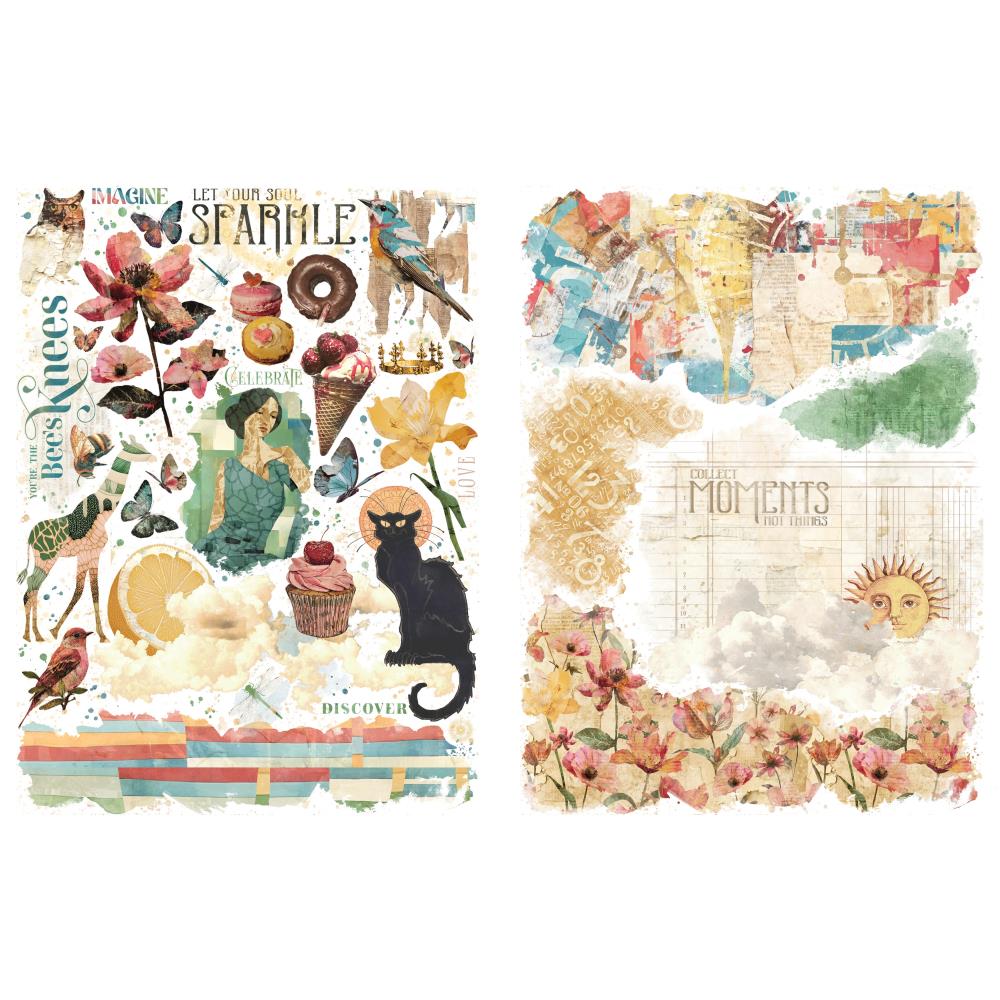 Graphic 45 - Journaling Through Time - Rub-On Transfes