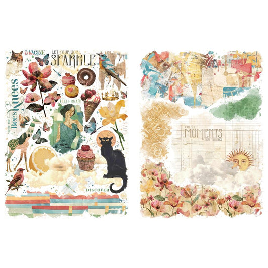 Graphic 45 - Journaling Through Time - Rub-On Transfes