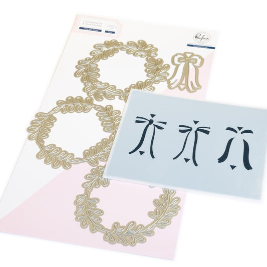 Pinkfresh - Tied with Cheer Die & Stencil Bundle