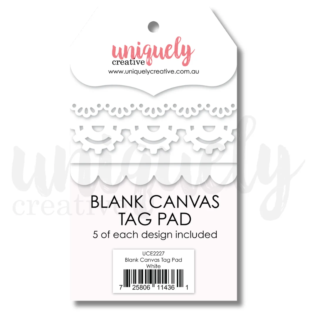 Uniquely Creative - Blank Canvas Tag Pad - White