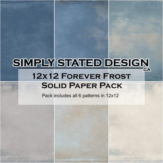 Simply Stated - Forever Frost- 12x12 Solid Paper Pack