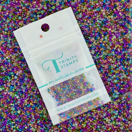 Trinity Stamps - Shaker Pop Embellishment - Transparent Jewel Tone