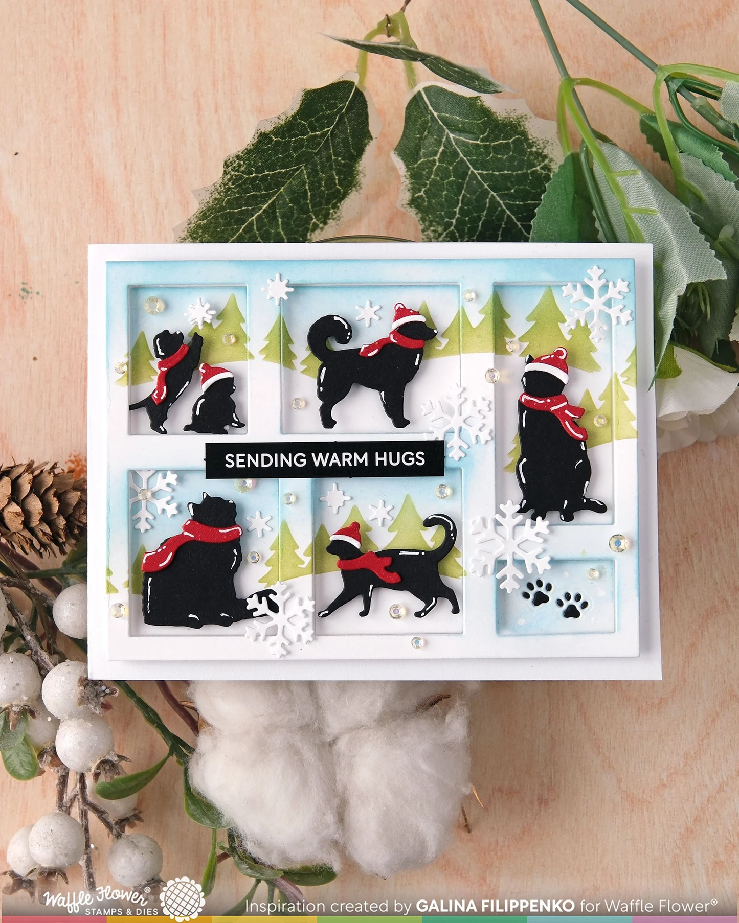 Waffle Flower - Postage Collage - Winter Add-ons Die