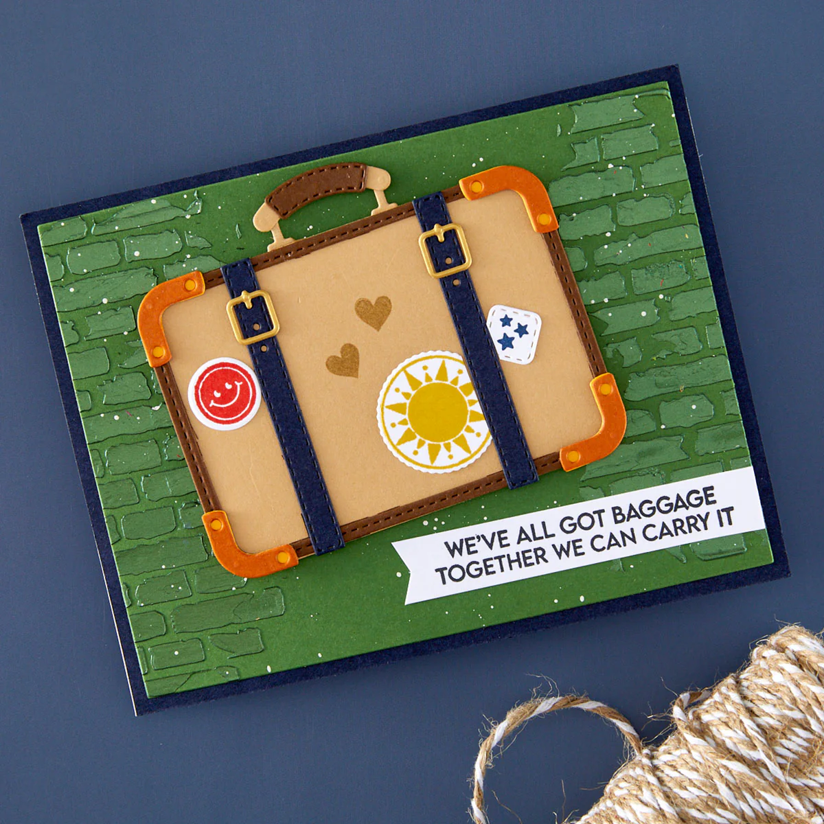 Spellbinders - Retro Suitcase and Sentiments Stamp & Die Bundle