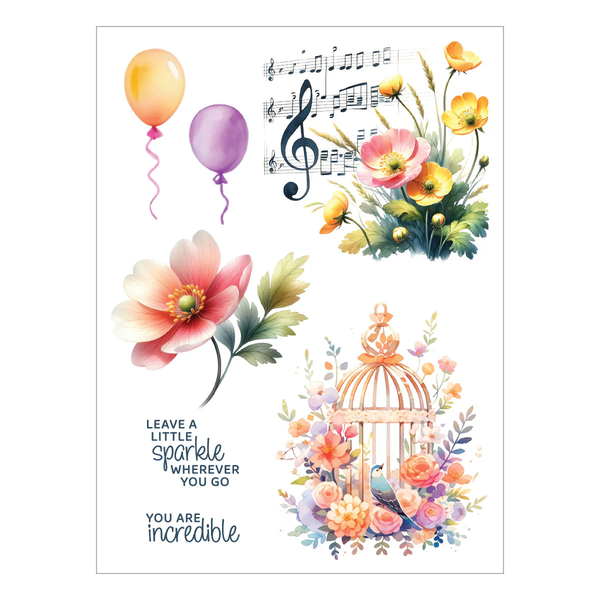 Spellbinders - Happiest Day Rub-ons