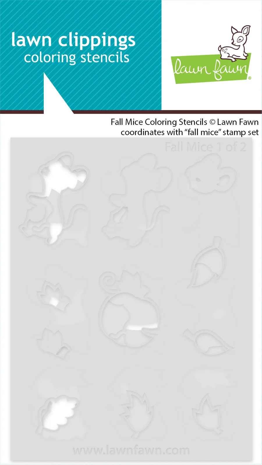 Lawn Fawn - Fall Mice Stamp, Die & Stencil Bundle