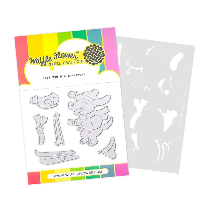 Waffle Flower - Cool Pup Duo Die-n-stencil Bundle