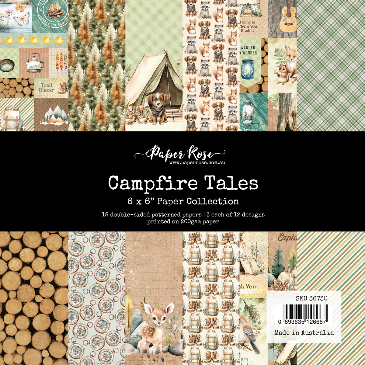 Paper Rose - Campfire Tales - 6x6 Paper Pack
