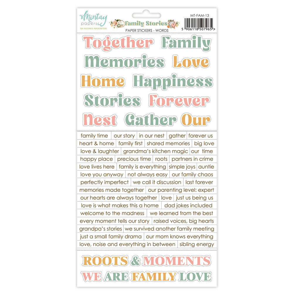 Mintay - Family Stories - Paper Stickers: Words