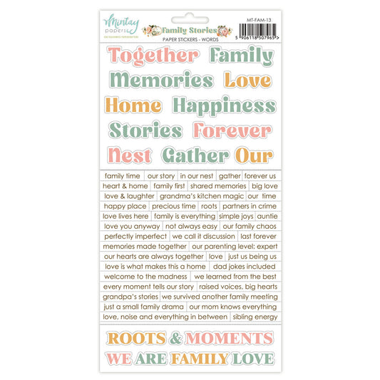 Mintay - Family Stories - Paper Stickers: Words