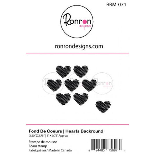 RonRon Designs - Foam Stamp - Hearts Background