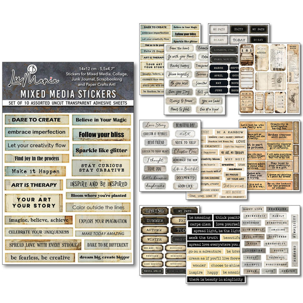 Ciao Bella - LuMania - Mixed Media Stickers Little Words